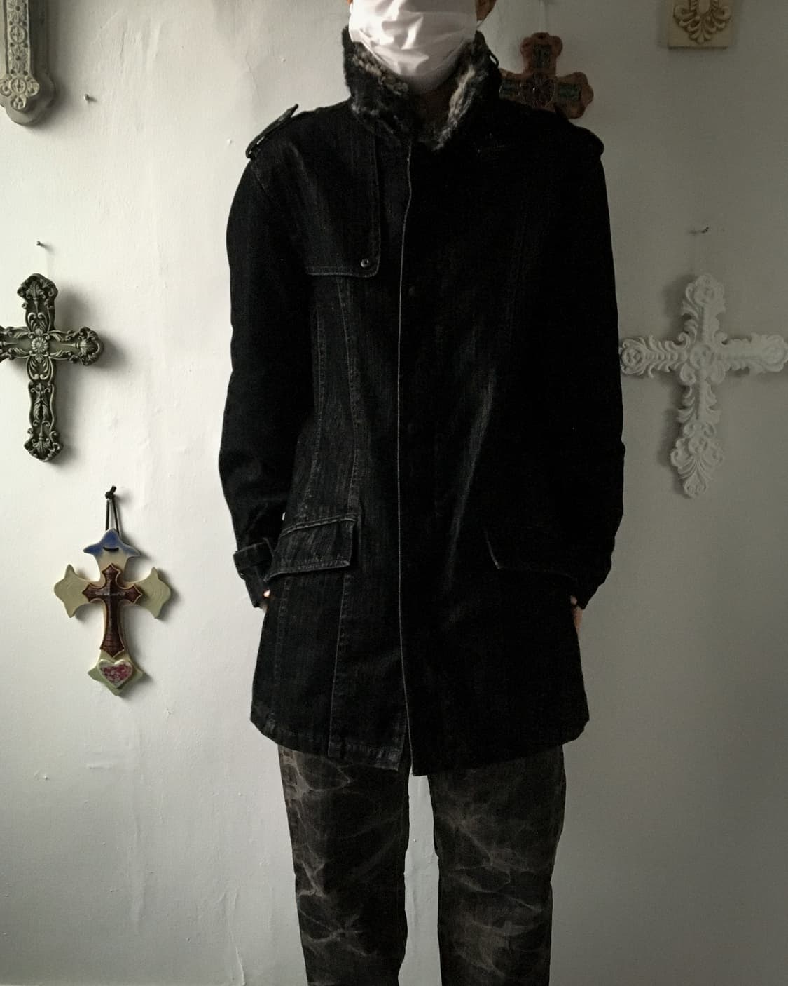 High neck fake fur collar jacket 상품이미지8