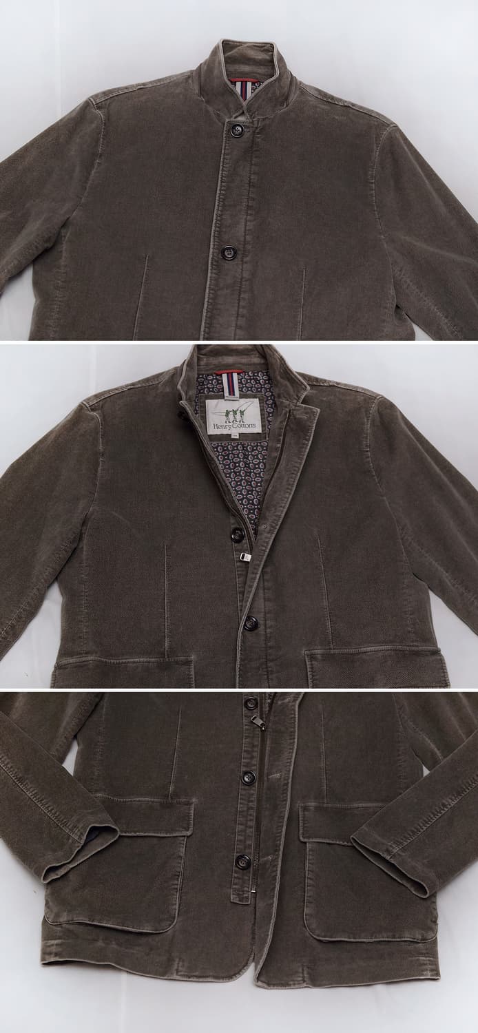 헨리코튼 이탈리안 몰스킨 코튼 가먼트다잉 카파 자켓 (105+) 상품이미지4