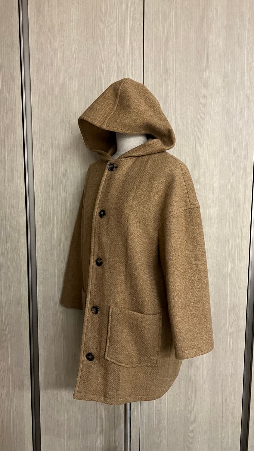 A.P.C. 아페쎄 정품 프렌치 무드 브라운 후드 울 코트 xs 55 상품이미지7