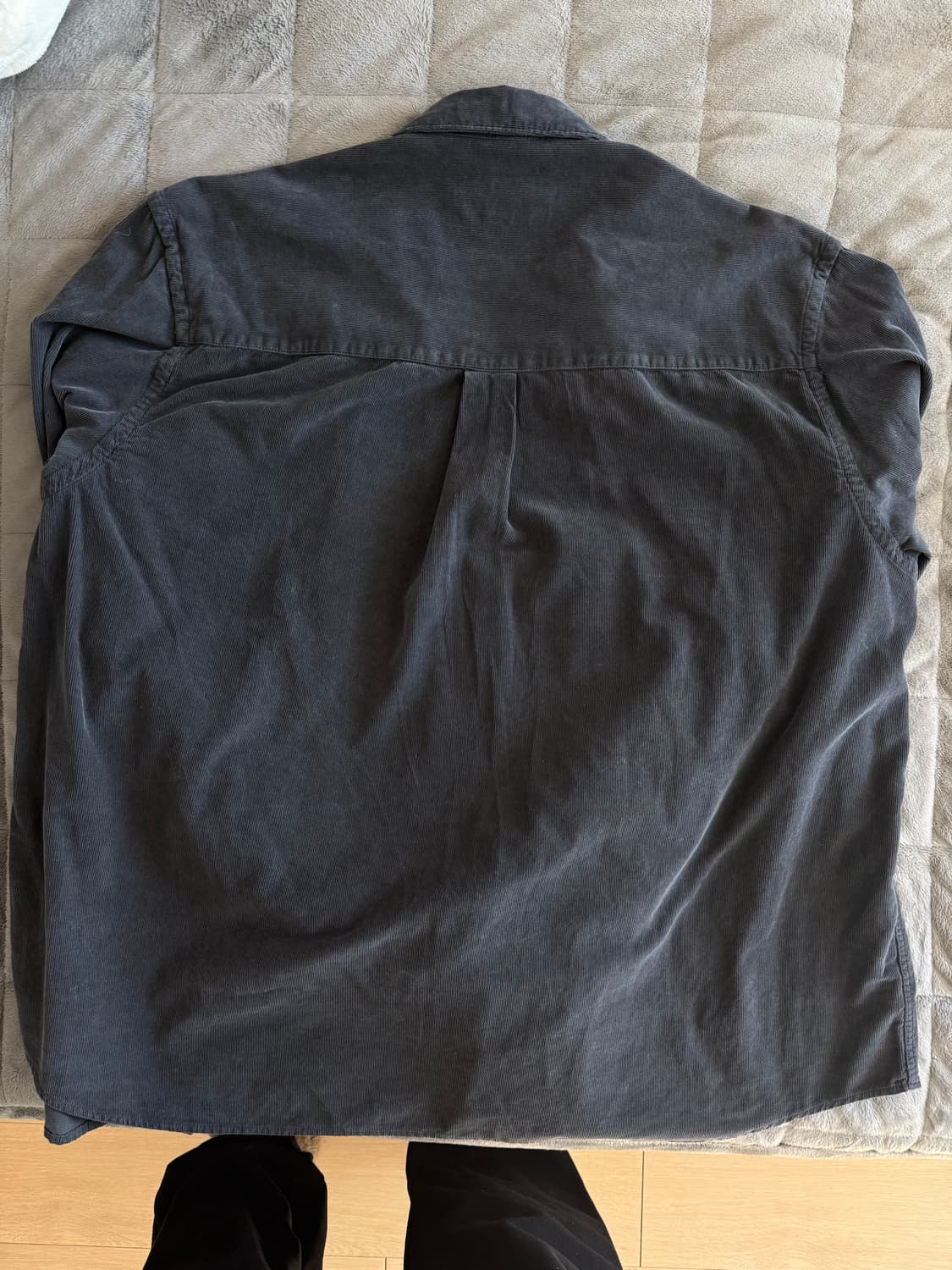 토니웩 가먼트 다이드 코듀로이 오피서 카본 셔츠 XL (택 제거 새 상 상품이미지2