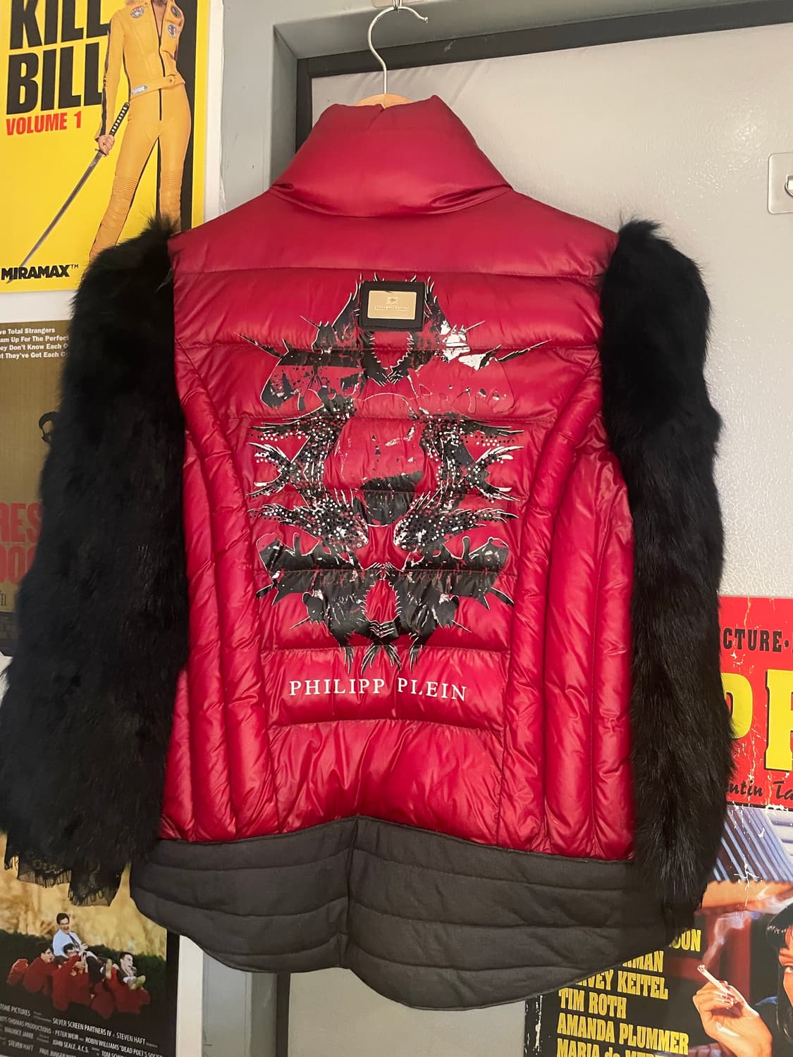 VTG velvet 70 퍼 소매 구스패딩 자켓 상품이미지6