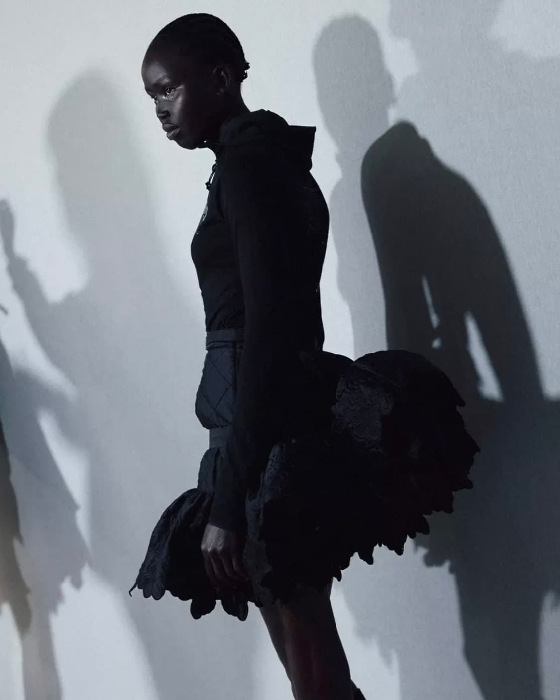 [XS,S,M,L]세실리에 반센 x 노스페이스 25fw 러플 후드티 상품이미지5