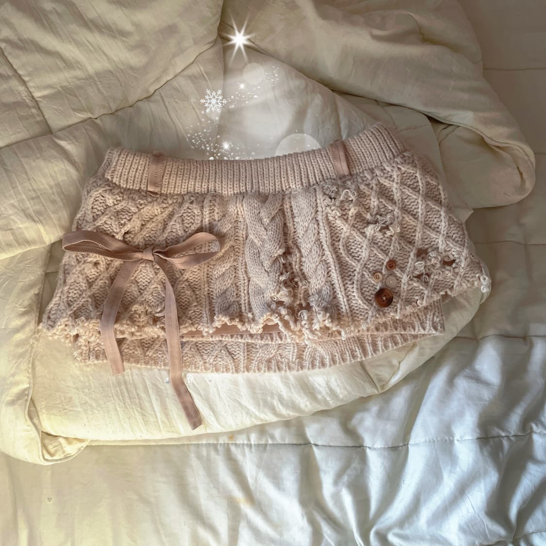 단델리온 빈티지 커스텀 니트 스커트 모리 스커트 사와코 하구미 히피그런지 상품이미지1