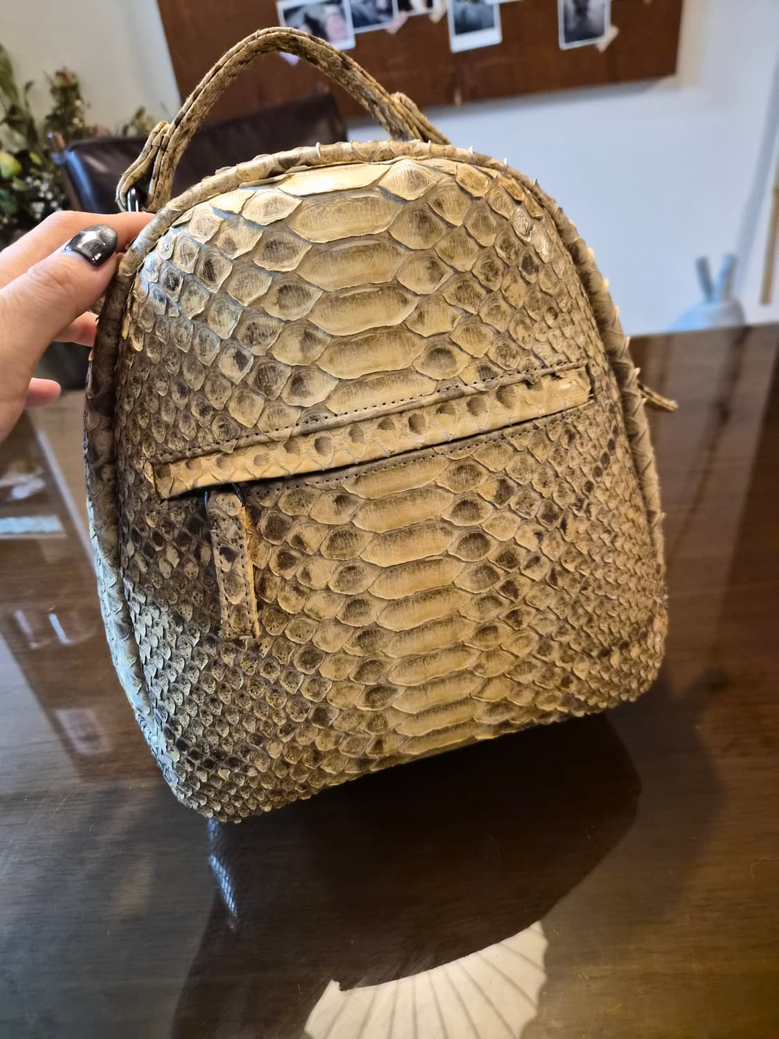 리얼 뱀피 백팩 상품이미지1