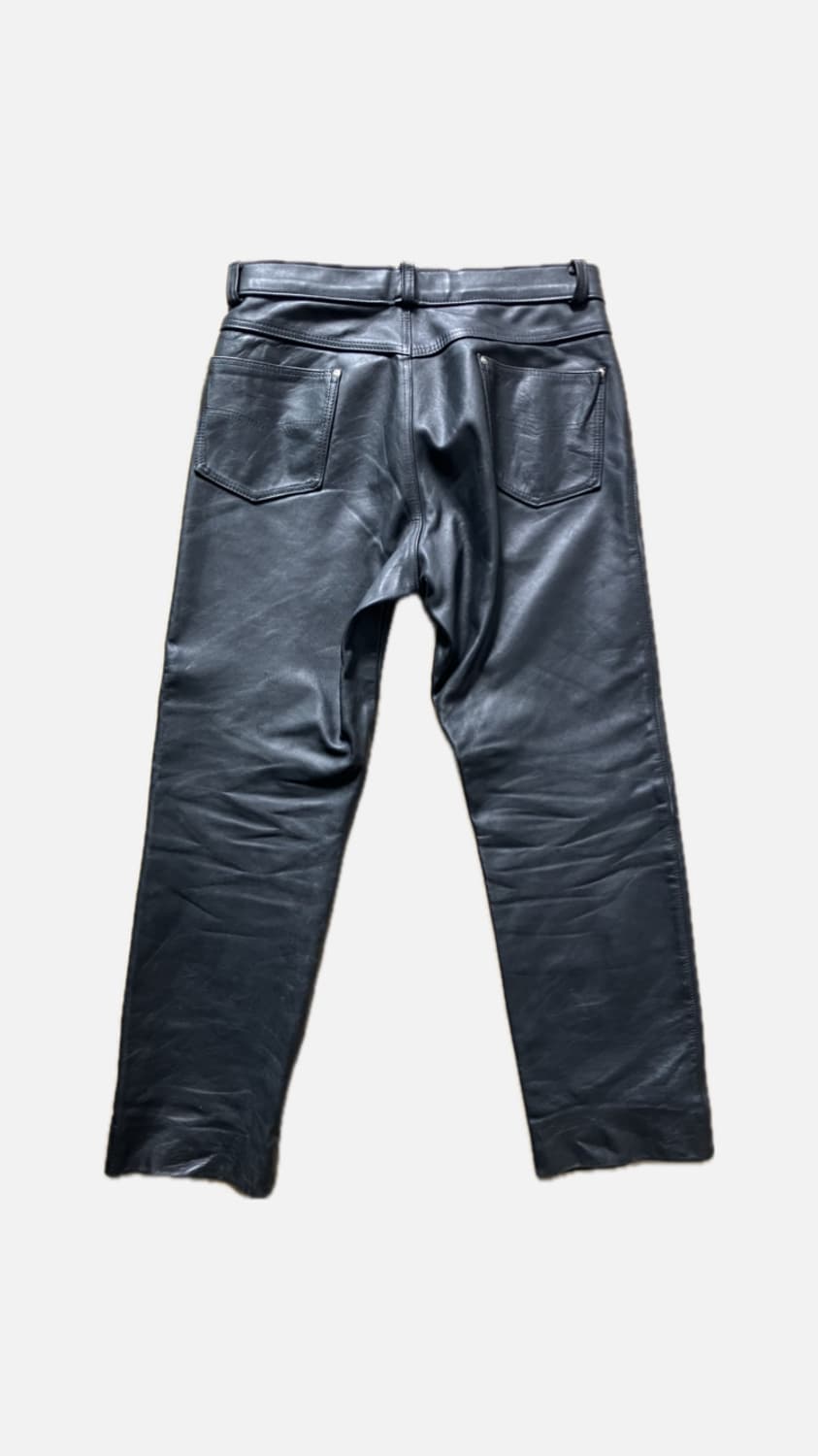 90s schott 쇼트 레더 팬츠 상품이미지2