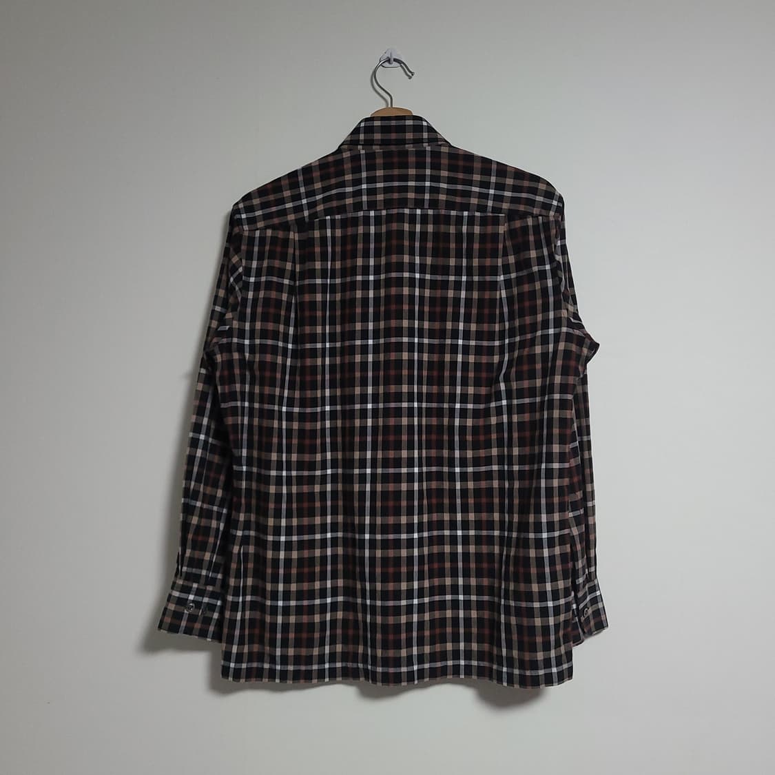 (95) DAKS 닥스 체크 셔츠 남방 다크 브라운 상품이미지4