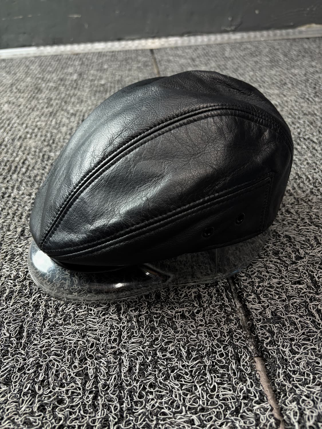 아카이브 빈티지 카우하이드 레더 헌팅캡 1640 상품이미지4