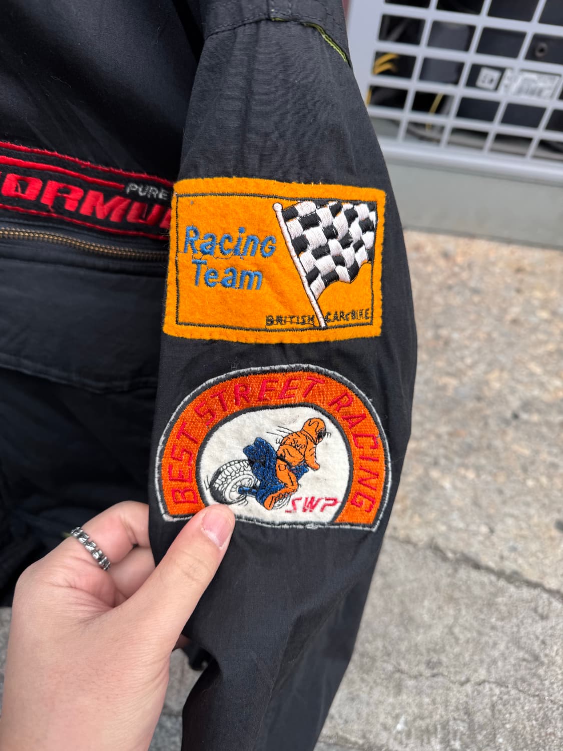 Gleeman 패치 레이싱 봄버자켓  상품이미지4