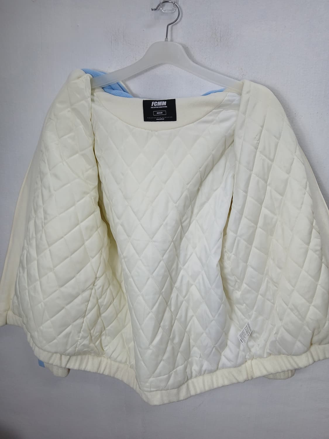FCMM 후리스 후드집업 누빔 블루아이보리 95-100 새제품급 상품이미지5