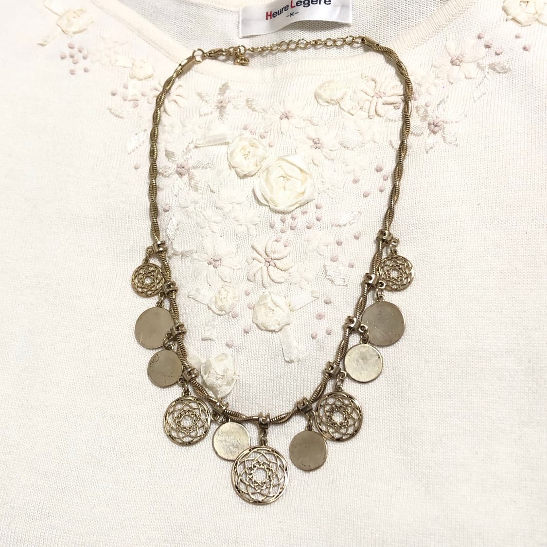 빈티지 오리엔탈 y2k 페어리 고스펑크 긱시크 히피 골드 코인 목걸이 상품이미지2