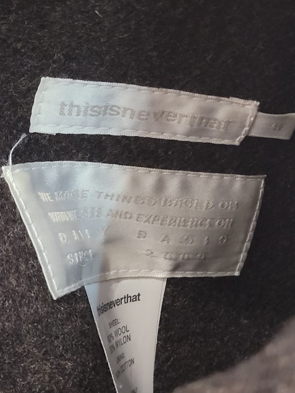 디스이즈네버댓 리버시블 울코트 남성용 95~100사이즈 상품이미지9