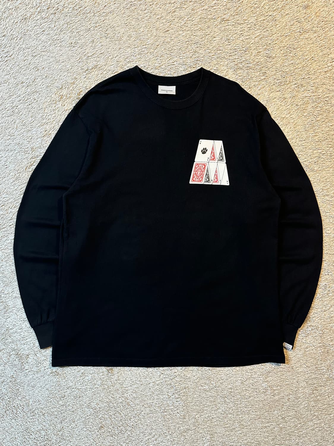 디스이즈네버댓 Stacked Cards 롱슬리브 긴팔 블랙 상품이미지1