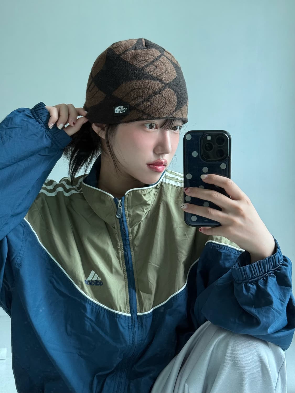 노스페이스 브라운 아크릴 비니 상품이미지1