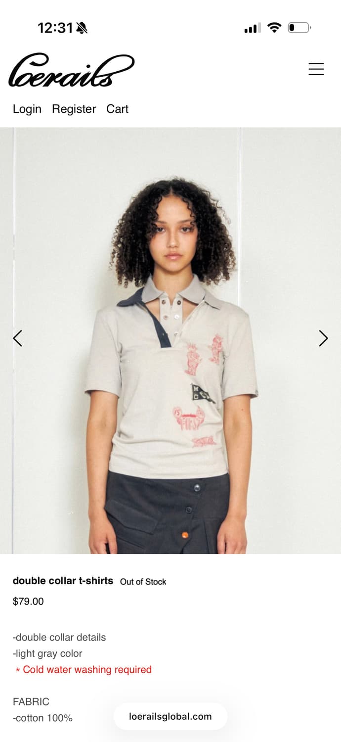 double collar t-shirts 급처 상품이미지2