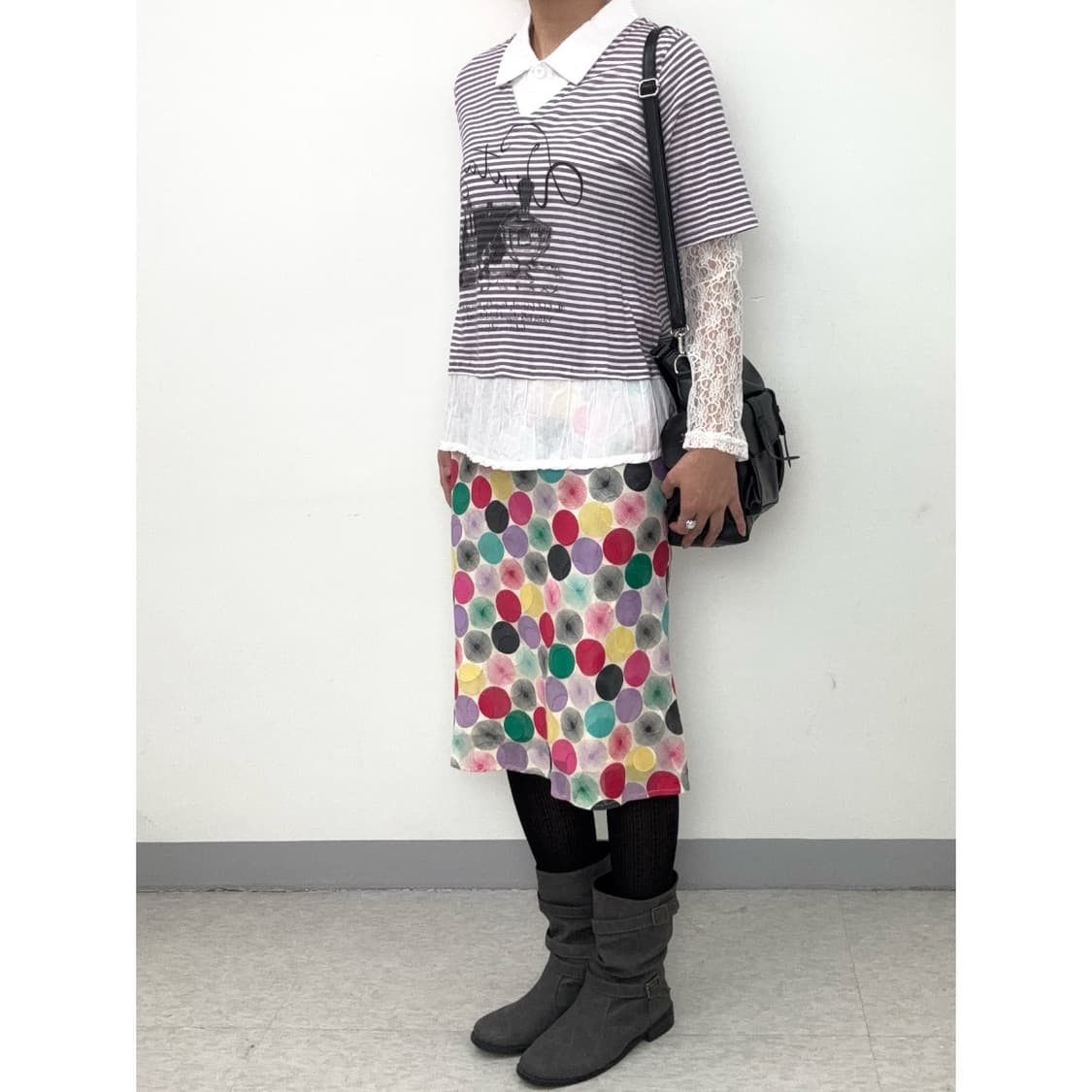 빈티지 키치 스트라이프 반팔 셔츠 상품이미지3