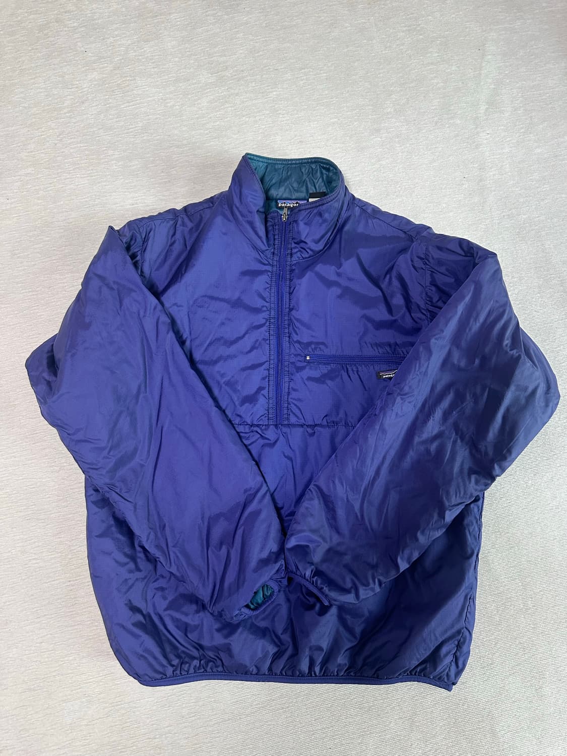 90s 파타고니아 빈티지 퍼프볼 풀오버 퍼플 청록 상품이미지1