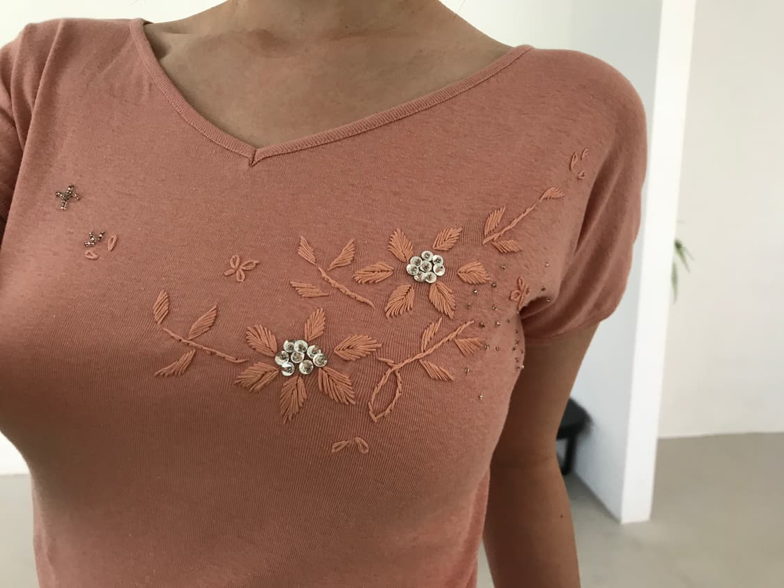 vintage pattern pink top 상품이미지8