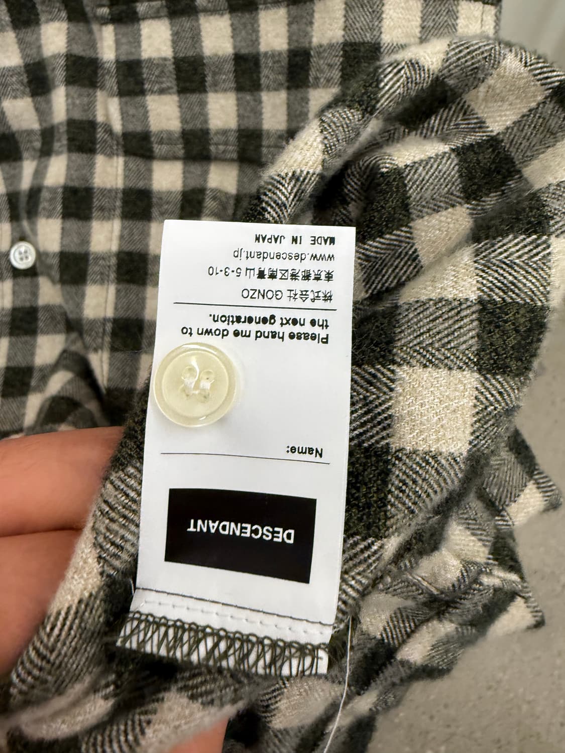 디센던트 MILPITAS PLAID LS SHIRT 4사이즈(새상품) 상품이미지6