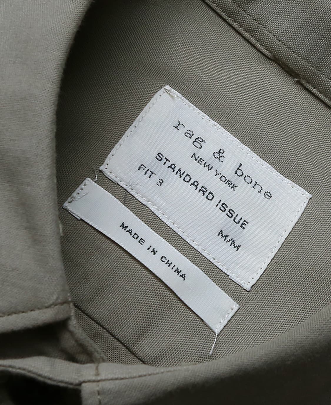랙앤본 [Rag & Bone] 뉴욕 스탠다드 이슈 카키 코튼 셔츠 상품이미지5