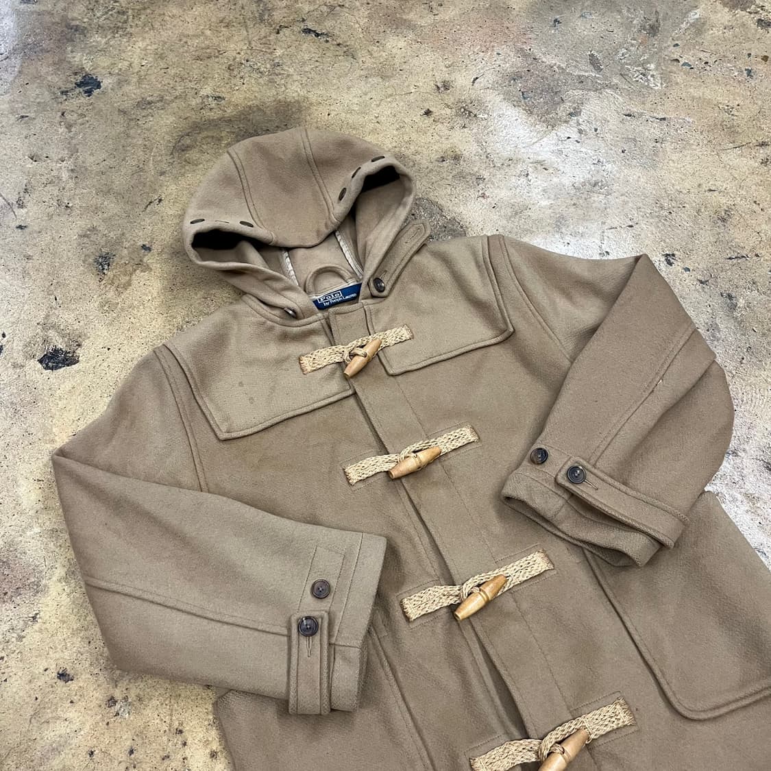 폴로 랄프로렌 브라운 베이지 더플 떡볶이 코트  상품이미지1