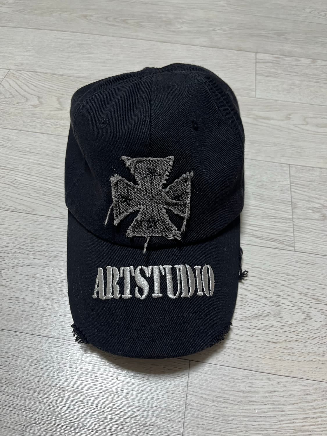 Etce CROSS DESTROYED CAP (BLACK) 상품이미지2