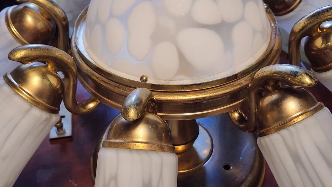 엔틱 상들리에 9구 오팔린 상품이미지5