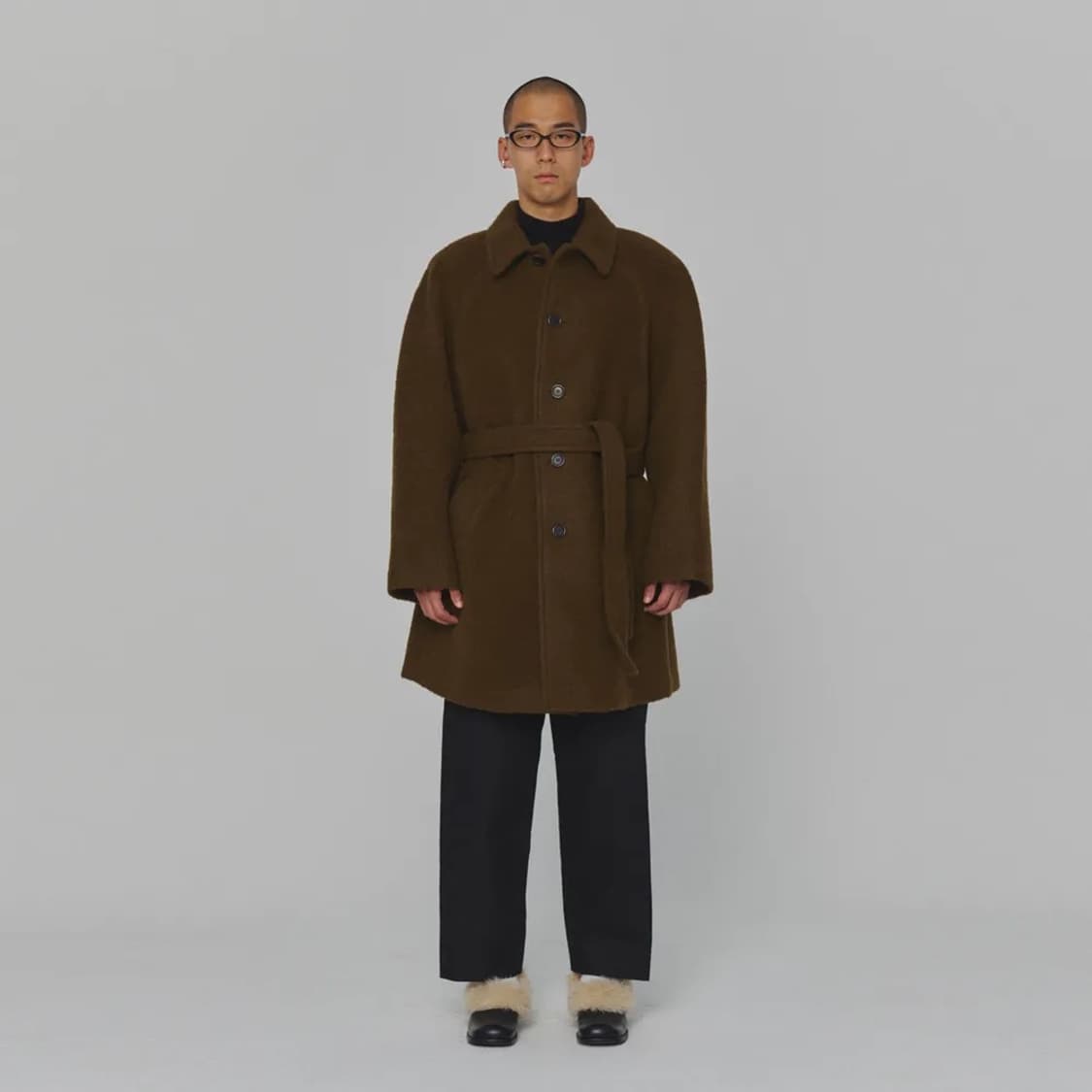 아모멘토 알파카 레글런 코트 m 상품이미지3