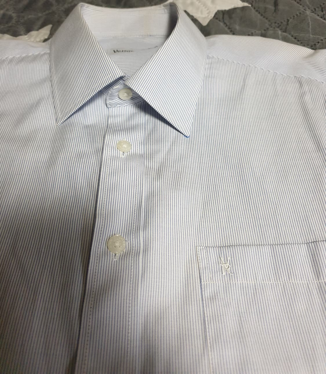 발렌티노리치 스트라이프 정장용 셔츠 블루 (100) 상품이미지2