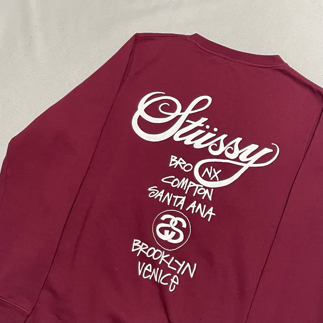 L 스투시 빅로고 월드투어 맨투맨 상품이미지1