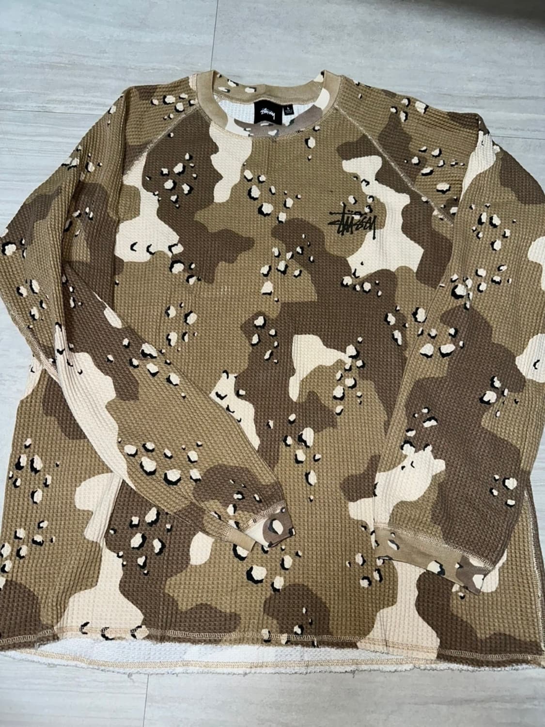 스투시 카모 와플티 L 상품이미지1