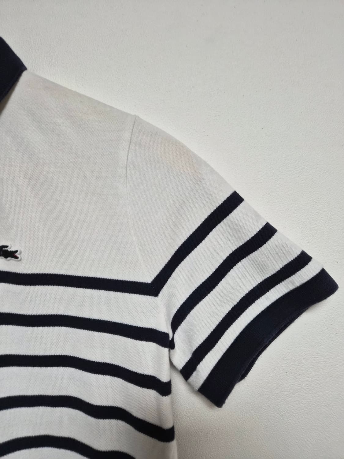 라코스테 스트라이프 카라 티셔츠 40사이즈 - T68 상품이미지2