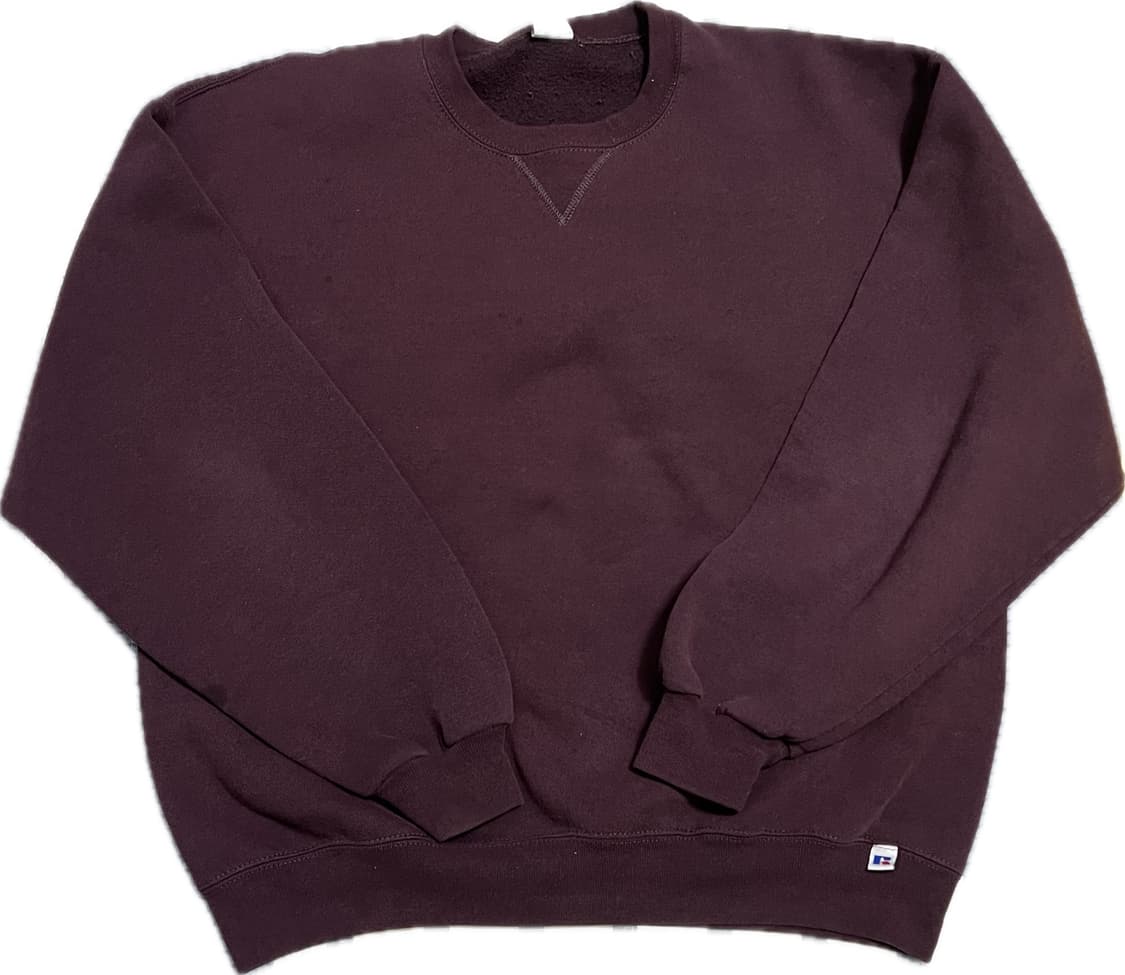 90s 러셀 스웻셔츠 버건디 퍼플 상품이미지3