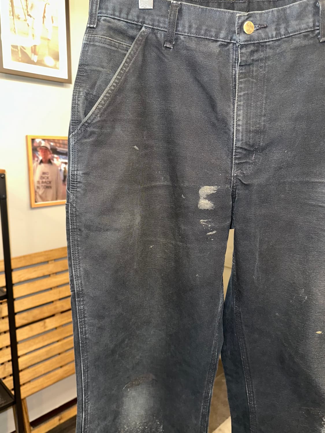 00’s Carhartt canvas distressed work PT 상품이미지5