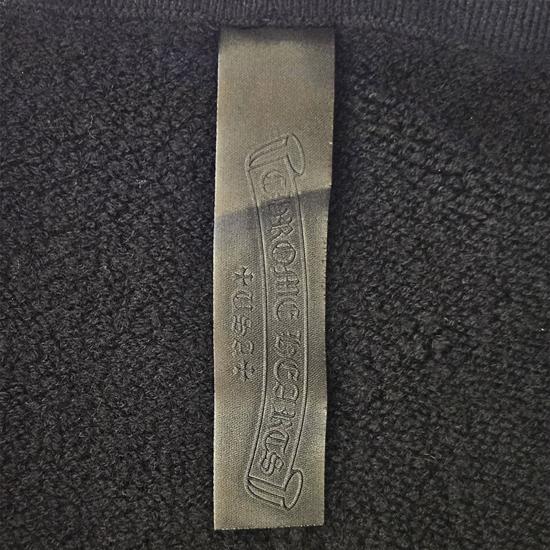 [L] 미사용 크롬하츠 캐시미어 플로랄 크로스 팬츠 블랙B1113C107 상품이미지5