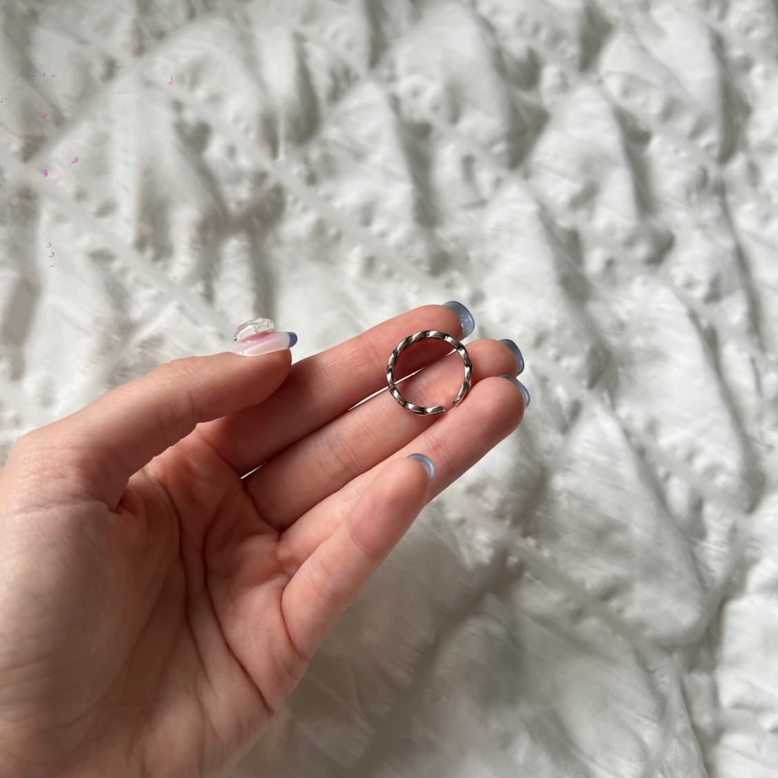 실버 트위스트 체인 반지 상품이미지6