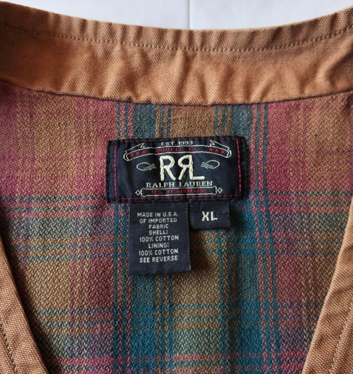 [레어]90s RRL 더블알엘 덕 워크베스트 상품이미지2