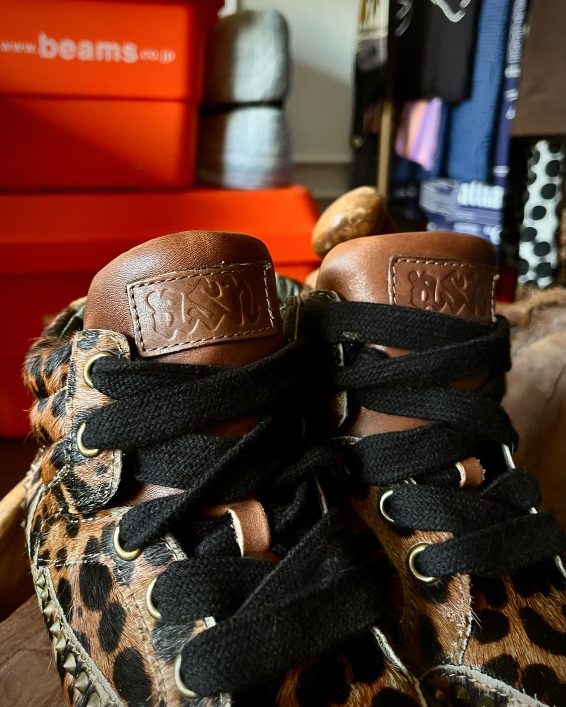 ASH Leopard Calf-Hair Studs Sneakers 상품이미지2