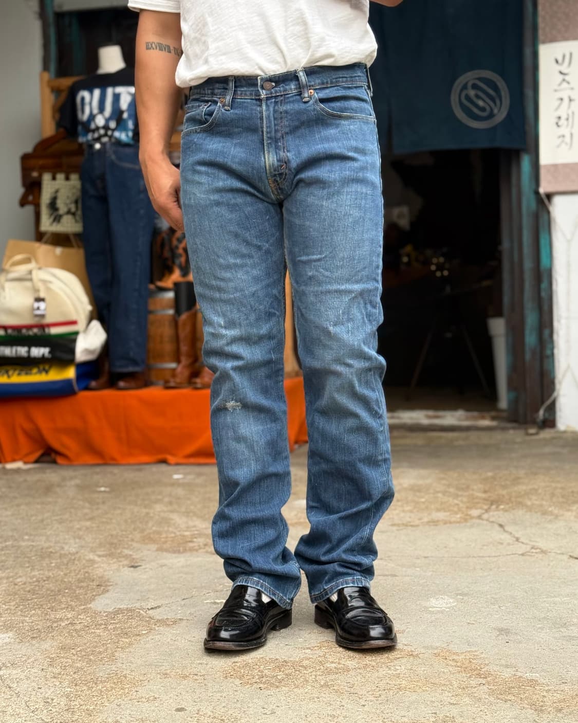 리바이스 505 레귤러핏 데님 팬츠 32 상품이미지7