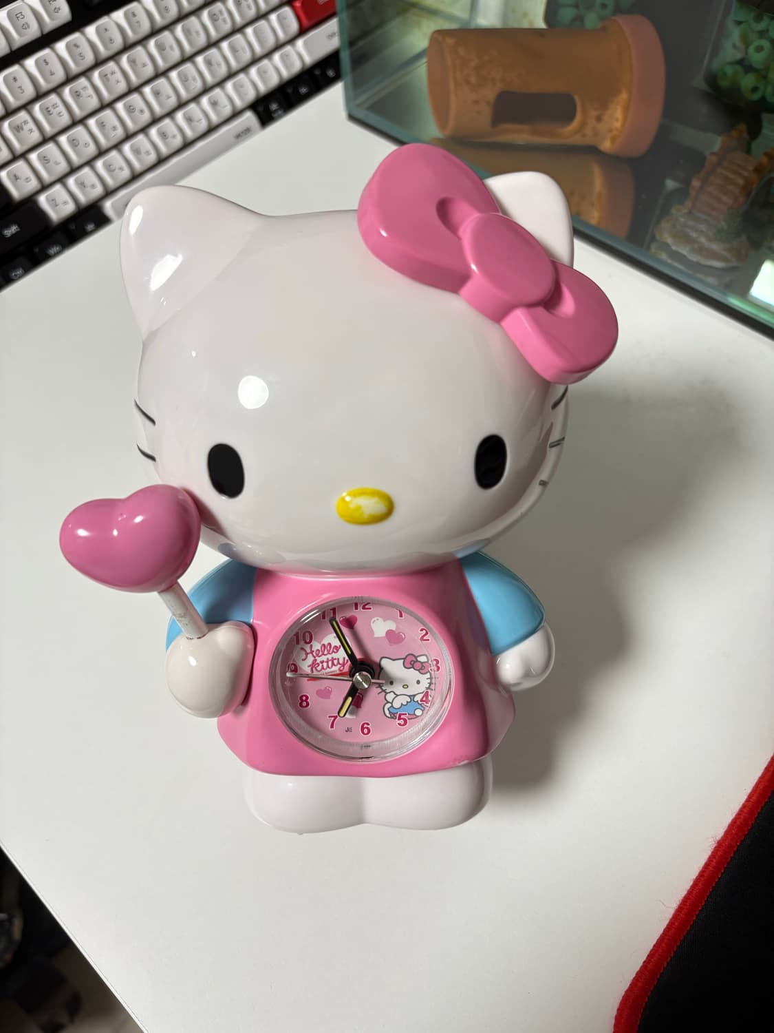 고전) 헬로키티 탁상시계 핑크 상품이미지7