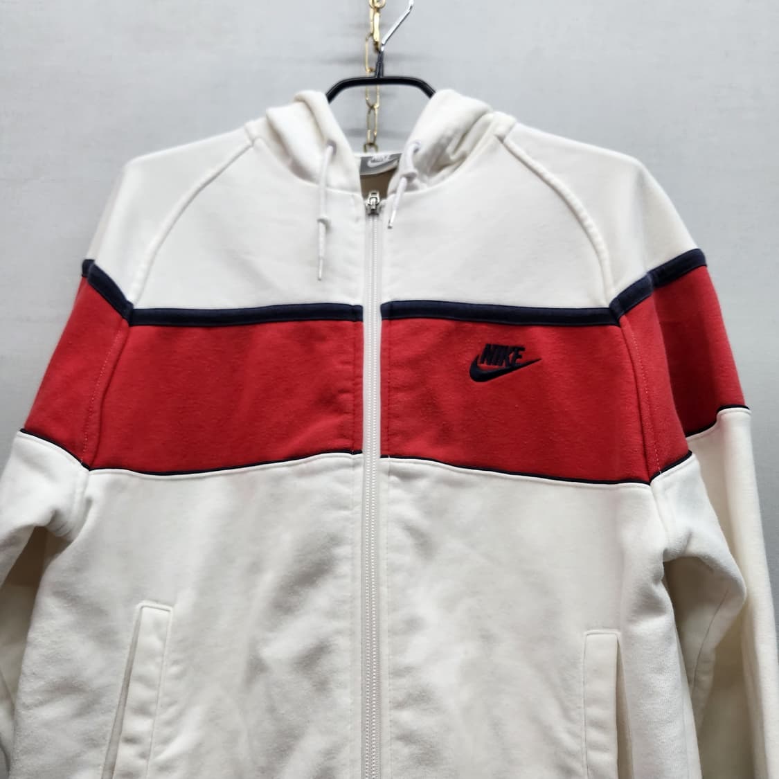 올드스쿨 나이키 배색 로고 후드집업 M(M) 상품이미지2