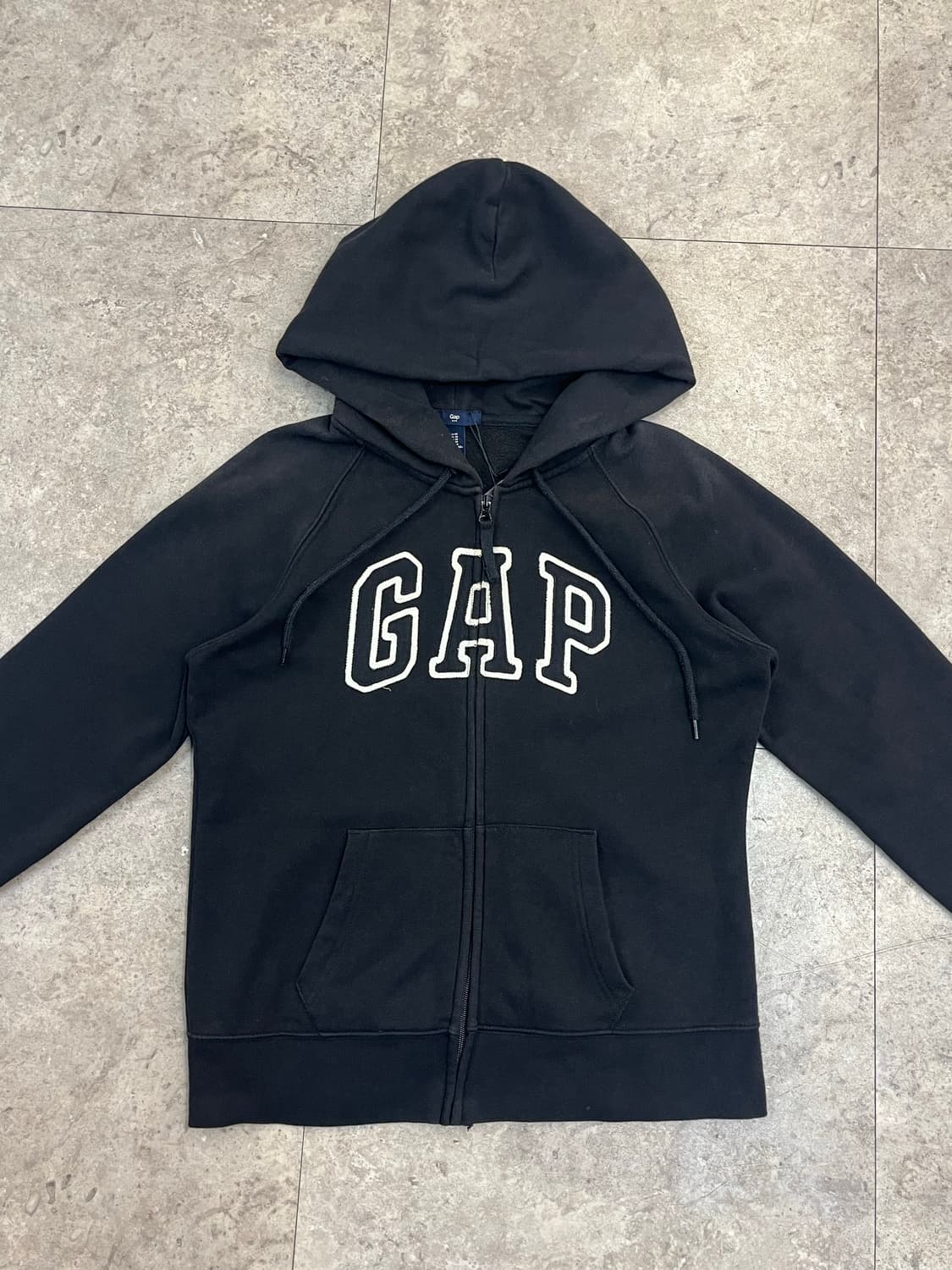 갭 기모 후드집업 블랙 M #csz3599 상품이미지5