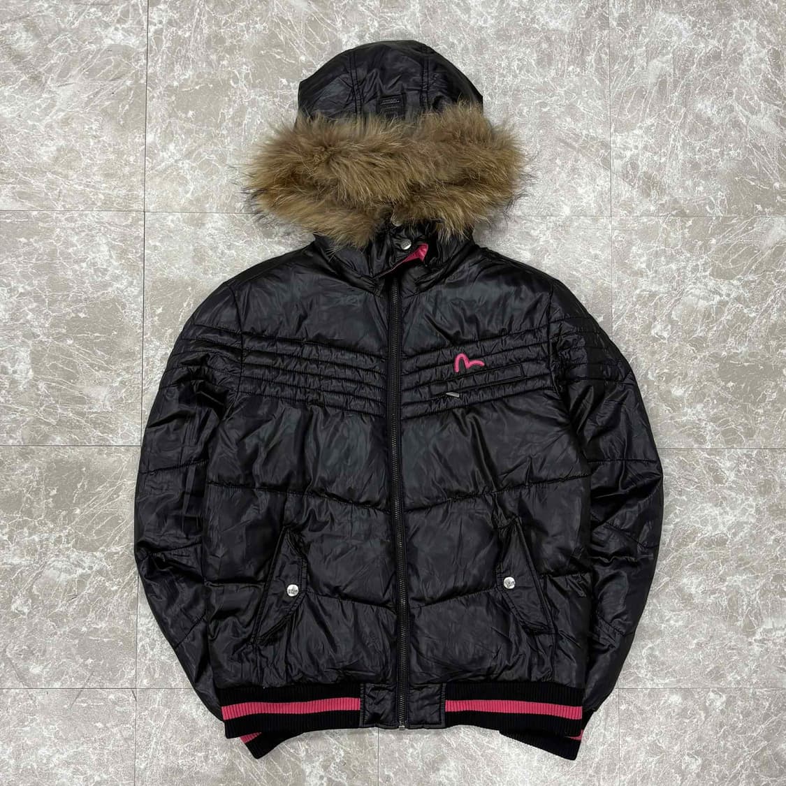 EVISU 에비수 y2k 후드퍼 걸즈 패딩 자켓 점퍼(L) 상품이미지2