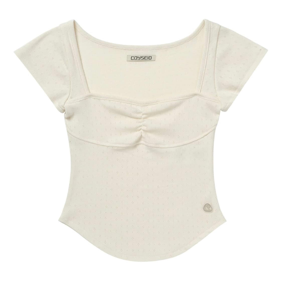 코이세이오 펀칭 셔링 탑 아이보리 상품이미지1