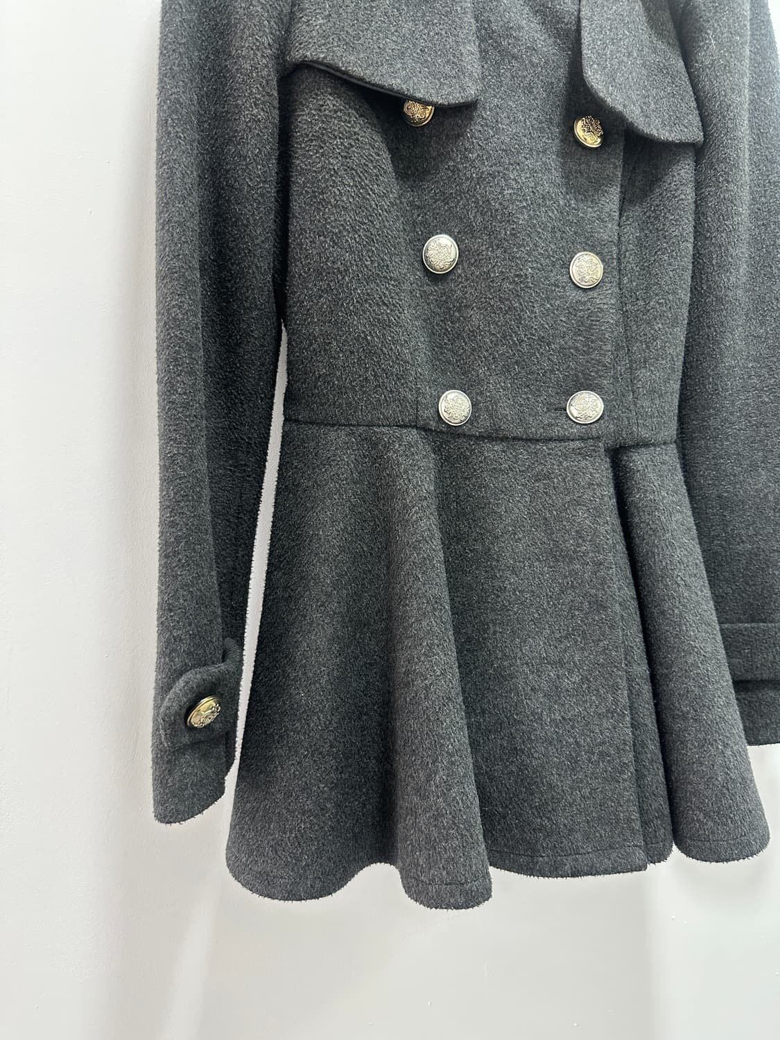 Gray flare peacoat 상품이미지5
