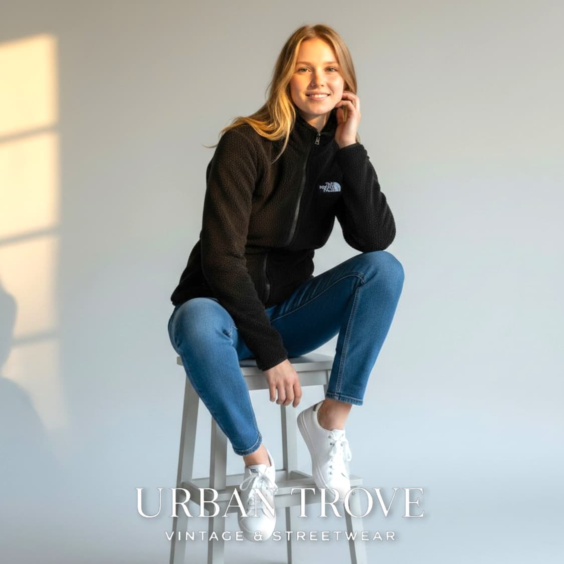 노스페이스 여성 플리스 집업 후리스 블랙 S 상품이미지3