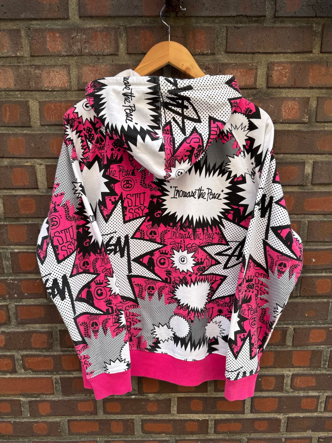 Stussy/스투시 2000s Comic Zip Up Hoodie 상품이미지2