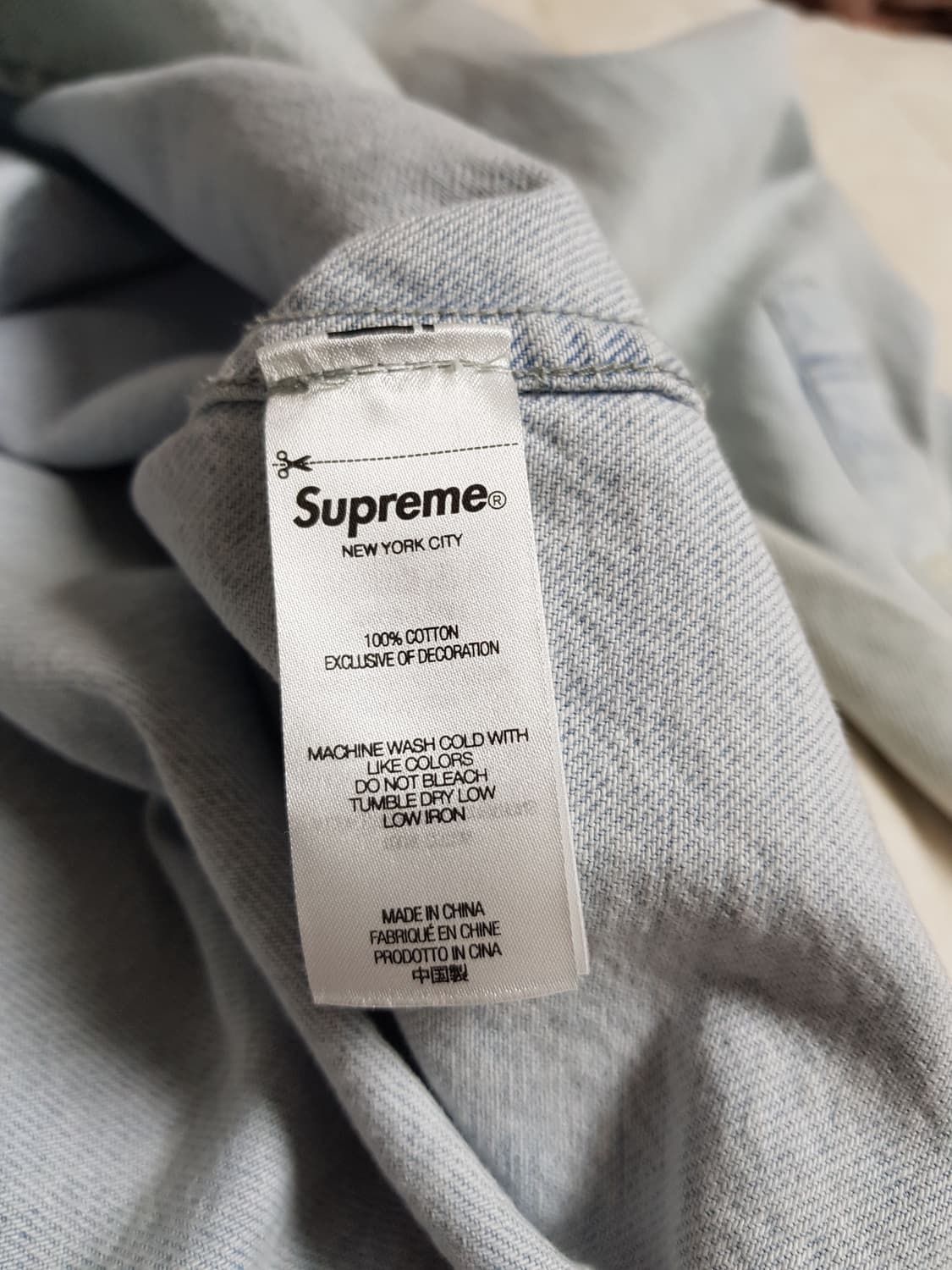 슈프림 스몰 박스 셔츠 연청 워시드 블루 24SS 상품이미지6