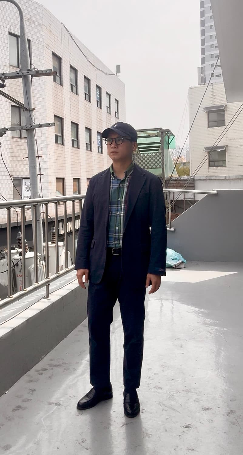 폴로 치노 셋업 수트 네이비 상품이미지1