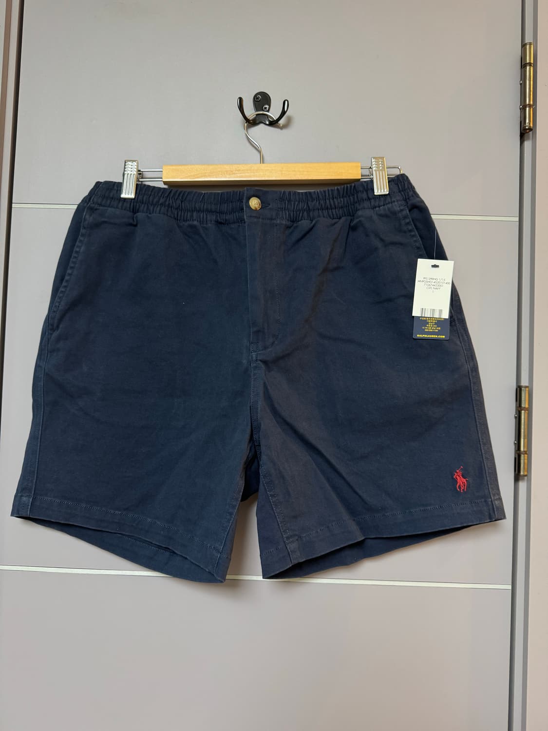 폴로 프렙스터 쇼츠 L 네이비 / 블랙 큐알택 새상품 상품이미지1