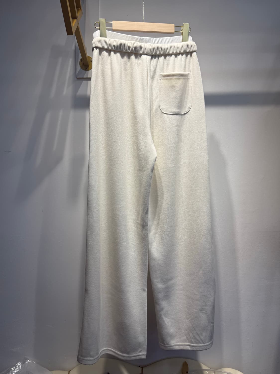 화이트 트랙 면 팬츠55~66반 상품이미지2